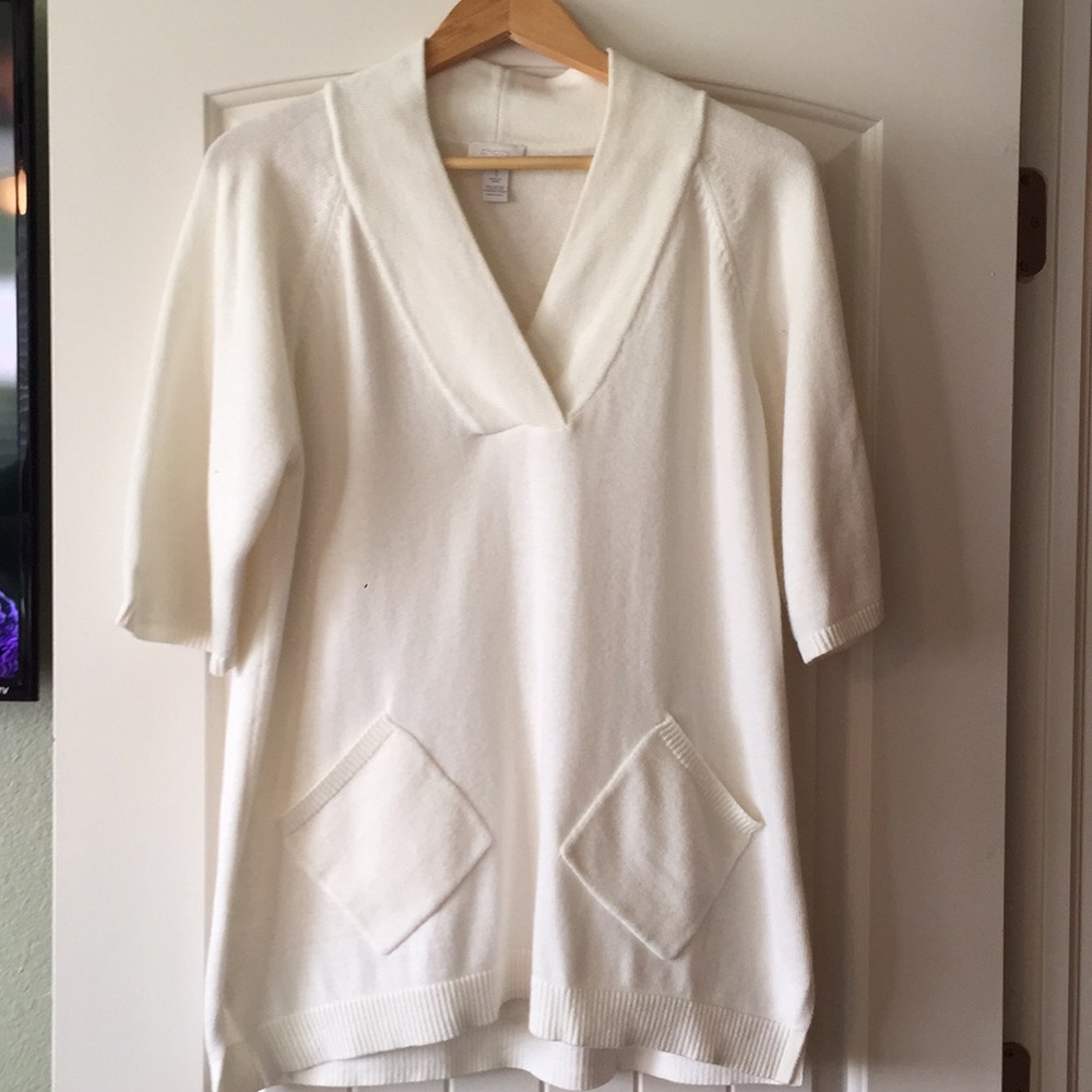 Chico’s Size 1 Ivory Colored Sweater/Tunic
